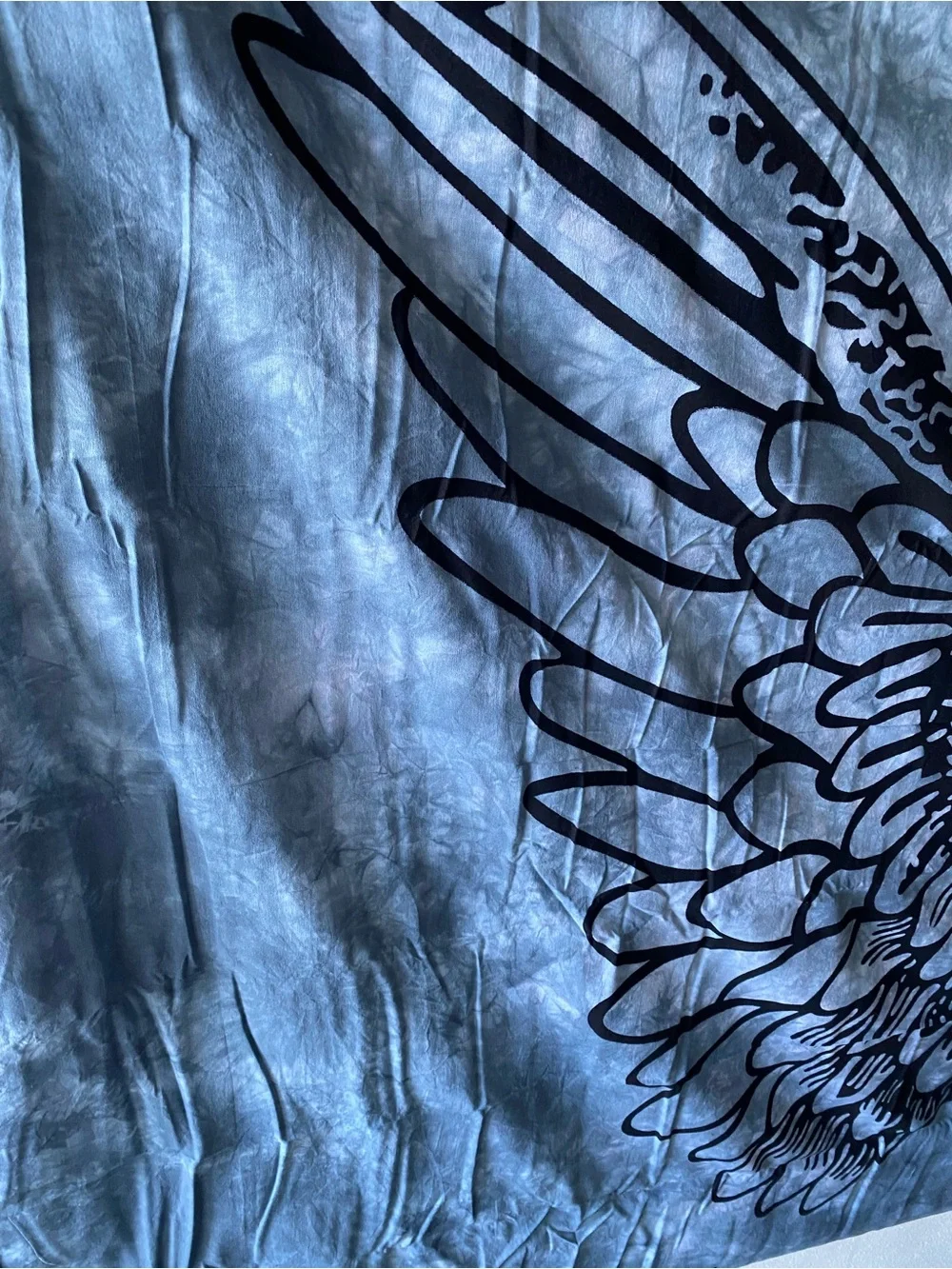 Blue Angel Wing Tapestry Wall Hanging by rebel Poppy.